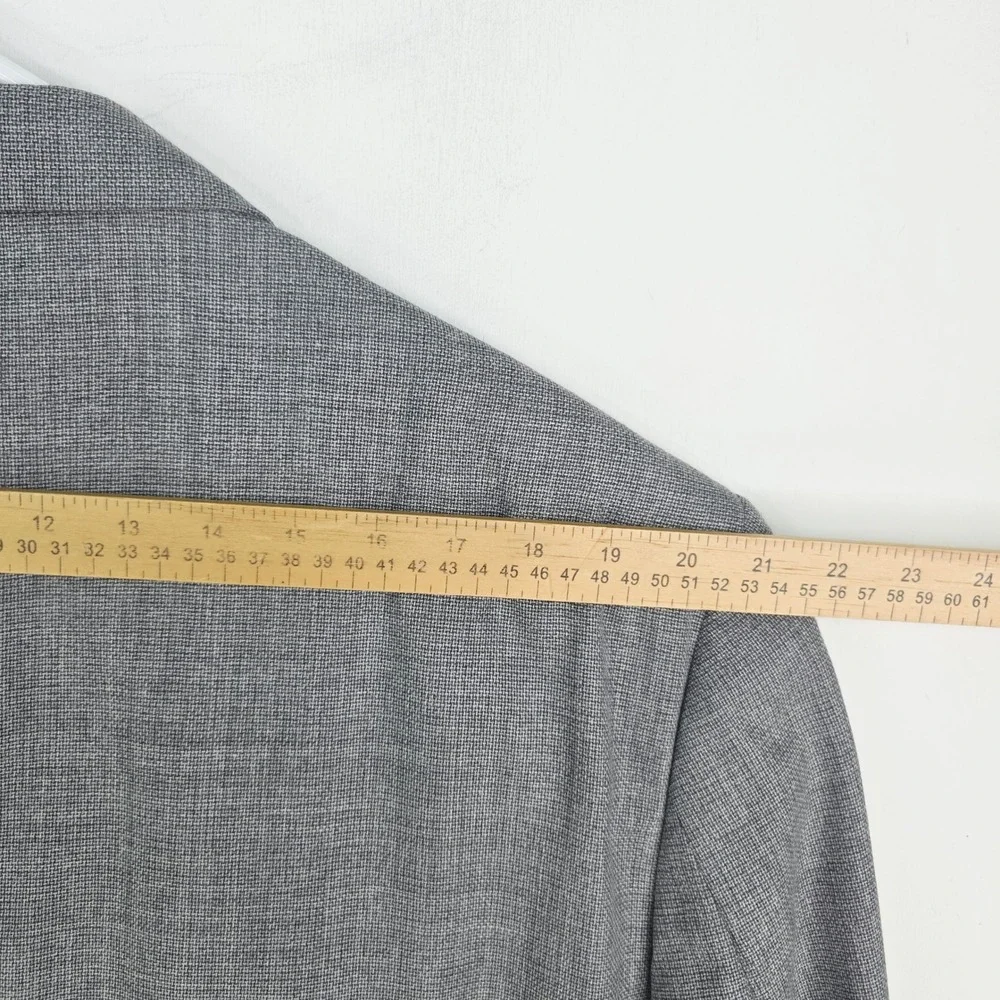 Jos. A. Bank Men 50R Traveler 100% Wool Gray Two Button Blazer Sport Coat Jacket